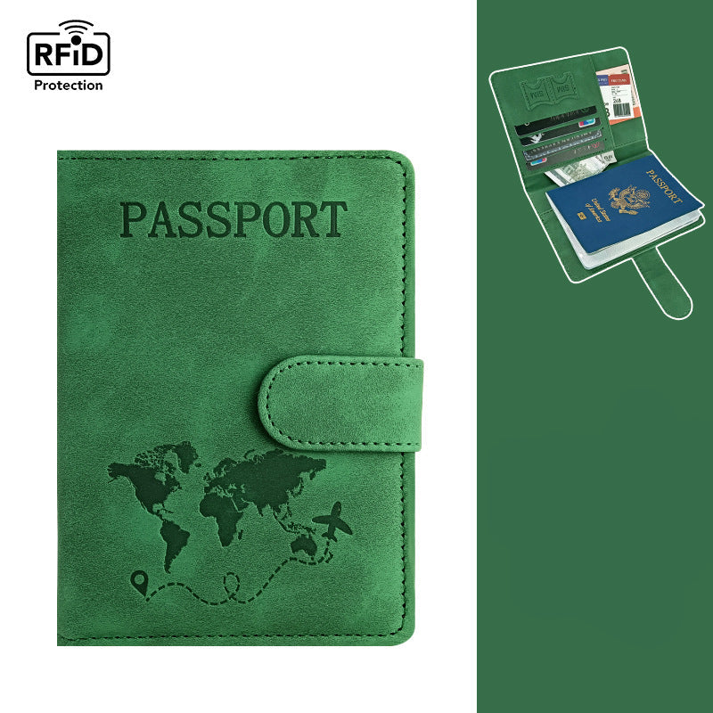 محفظة جلدية أنيقة — حماية RFID وتصميم عملي